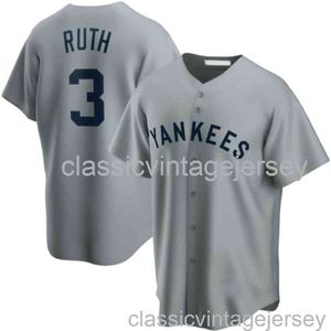 Babe Ruth #3 NY AOP Baseball-Trikot XS-6XL genähtes Herren-Damen-Jugend-Baseball-Trikot