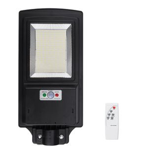 태양 전원 462LED 거리 빛 레이더 센서 방수 벽 램프 야외 옥외 조명 + 원격 제어
