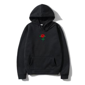 Men's Hoodies & Sweatshirts 2021 Spring And Summer Hoodie Sweatshirt Fashion Street Style Rose Print Top Pullover