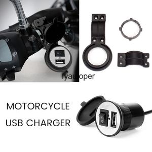 DIY USB Car Charger Motocicleta DC 12V com interruptor Cigarro Lighter Plugue À Prova D 'Água Motorbike Telefone