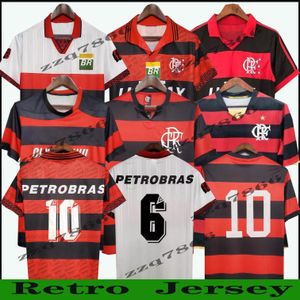 88 82 90 95 96 Flamenco Retro Soccer Jersey 1990 2009 2009 E.Ribeiro Casa Cuv Vintage Camisas de Futebol Clássico Guerrero Diego Camisa de Futebol Unifom