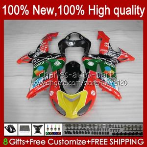 Motosiklet Kalafatlama için KAWASAKI NINJA ZX10R ZX1000 ZX 10R 10 R 1000 CC 2006-2007 Kaporta 14No.53 ZX1000C ZX10R 06 07 ZX1000CC 1000cc 2006 2007 Tulum kiti stok sıcak kırmızı