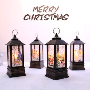 Portable Julbordsdekorationer Dekorativ Flame Led Xmas Lamp Scene Layout Decoration Tillbehör Partihandel