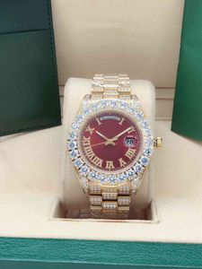 Высококачественные All Diamond Iced Out Watch Mens Watch Automatic Механические наручные часы Полные ремешки из нержавеющей стали.