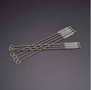 Long Straw Cleaner Cleaning Brushes, Stainless Steel Wire Nylon Pipe Tube Cleaner for Washing Glass Silicone Metal Straws Tea Pot Spout Mini