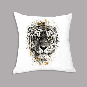 Cushion/Decorative Pillow Decorative Cushion Leopard Panda Lion Tiger Watercolor Printed Throw Nordic Plush For Sofa Home Decor