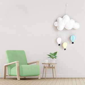 Objetos decorativos Figuras 2021 Wind Nordic Felt Feel da decoração de tenda infantil Wall Cloud Air Balloon Pinging Room Home