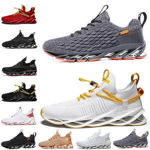 Billigare icke-varumärke män Kvinnor Running Shoes Blade Slip On Triple Black Vit Alla Röda Grå Orange Terracotta Warriors Mens Trainers Outdoor Sports Sneakers 39-46