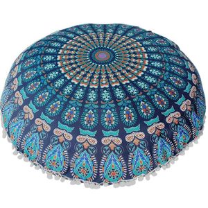 Pillow Case Cushion Cover Large Mandala Floor Pillows Round Bohemian Meditation Printed DIY Home Pillowcase Ottoman Pouf #45