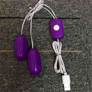 NXY Vibrators Dagens Leyatini USB Dubbelägg Hoppning Kvinnors Onani Device In-Line Vibrationsfrekvensomvandling Massager Vuxen Roliga produkter 0304