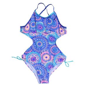 Ein Stück 11-16 Jahre Sommer Afrika Stil Kinder Mädchen Bikini Set Teen Print Einteiligen Badeanzug Strand Bademode für Mädchen