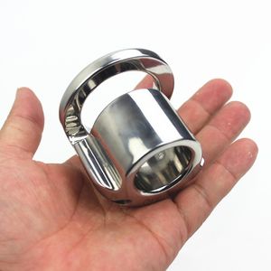 6 Sizes Stainless Steel Cockrings Ventilation Penis Casing Sleeves Tube Testicle Lock Ring Pendant Scrotum Ball Stretcher chastity Devices Sex Toys for Men BB2-2-143