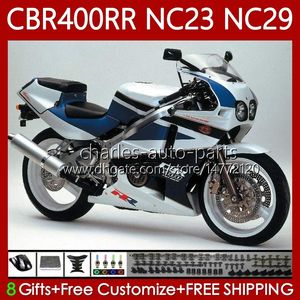 Honda CBR 400 RR CC 400CC NC23 NC29 블랙 화이트 88 89 90 91 92 93 Body 65no.57 CBR400RR CBR 400RR 1988 1989 1990 1991 1992 1993 CBR400 RR 88-99 OEM 페어링