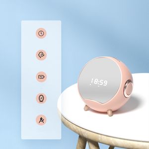 Trådlös laddare Smart Hem Bluetooth Desktop Mini Speaker Phone Stand Computer Infoga Minneskort U Disk Väckarklocka