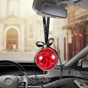 Interior Decorations Car Pendant Rose Soap Flower Decoration Suspension Trim Romantic Home Automobiles Hanging Ornament Valentine'S Day Gift