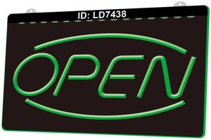 LD7438 Open Shop Bar Pub Club 3D-Gravur LED-Lichtschild Großhandel Einzelhandel