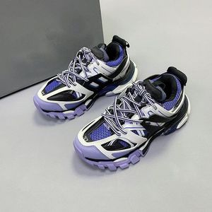 Yeni Moda Rahat Erkekler Ayakkabı Track1 Eklenmiş Örgü Sneakers Kadınlar Için Üçlü Spor Temizle Tek En Kaliteli Eğitim Baba Ayakkabı MKJ00003