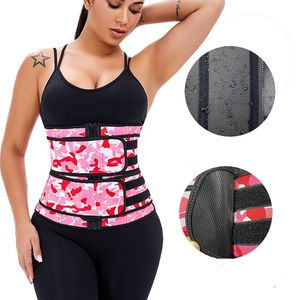 Comfortable Neoprene Waist Trimmer Cincher Fitness Sauna Sweat Belts Slimming Body Shapers 9 Steelbones Zipper Closure Belly Tummy Shapewear Suit DHL