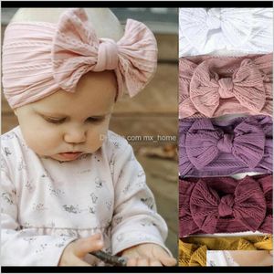 Accessories Baby Kids Maternity Drop Delivery 2021 Super Soft Jacquard Nylon Childrens Headwear Baby Bow Does Not Hurt The Skin Hair Band Gir