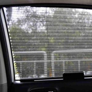 Carro Sunshade Retrátil Auto Lateral Janela Sunshades Sun Shade Roller Cortina Proteção Windshield Filme Visor Cego Y5i1