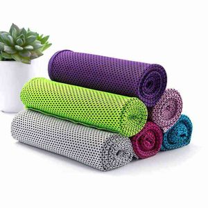 Lato na świeżym powietrzu Ręcznik Lód Zimny ​​Ręcznik Szalik Running Yoga Travel Siłownia Camping Golf Workout Chłodniczy Ręcznik Chłodniczy Neck Wrap Y1229