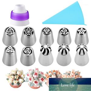 Baking & Pastry Tools 10PCS Russian Icing Piping Nozzles Tips Cream Cupcake Decorating Set Confectionery Equipment With Bag1 Factory price expert design Quality