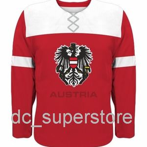 Cucito personalizzato NUOVO 2021 Team Austria Hockey Jersey Vanek Grabner Raffl Pock Divis Nodl Mens Hockey Jersey XS-6XL