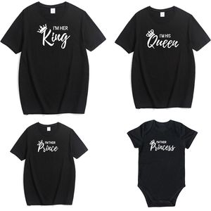 코튼 셔츠 가족 일치하는 아버지 어머니 딸 아들 아기 옷 티셔츠 킹 셔츠 210417