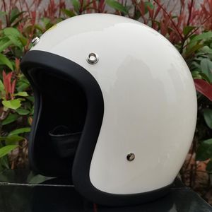 دراجة نارية الخوذات Helmetsco 500-TX الرجعية خمر خوذة المروحية بوبر مقهى المتسابق النمط الياباني نصف الوجه ضوء الوزن الألياف الزجاجية