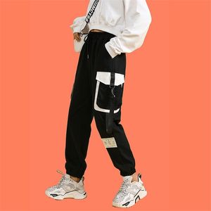 3xl Streetwear Fickor Cargo Harem Byxor Hip Hop Casual BF Spår Joggers Byxor Harajuku Eleganta Kvinnor Plus Storlek 210601