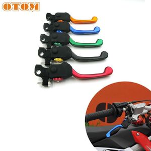 Handlebars OTOM CNC Motorcycle Folding Front Brake Handle Motorbike Alloy Adjustable Clutch Grip Small Lever For KAYO K6 T6 T4 NC250 CB250