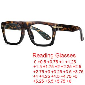 2021 Retro Square Designer Reading Glasses Blue Light Blocking Eyeglasses Clear Lens Prescription Eyewear Diopters 0 to +6.0