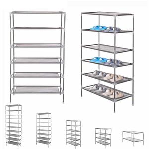 2/4/6/8/10 Tiers Non-Woven Fabric Dustproof Shoe Rack Storage Organizer Cover Cabinet Shelf Cabinet 6/12/18/24/30 Pairs 210609