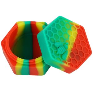 26 ml honungskaka hexagon form silikon burk hem lagringsorganisation soming accessoarescolorful box