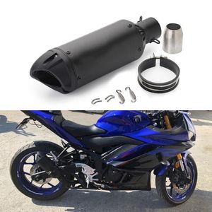 Motorcycle Exhaust System mm Fit For Project CB1000R Z800 R3 Ninja Rear Mufflers End Pipe Tailpipe Stainless Steel Accessories