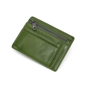 Portafogli First Lay Layer Genuine Pelle Cardholder Carino Portafoglio Portafoglio Borsa Colorata Luxury Desinger Borsa