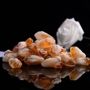 Decorative Objects & Figurines Natural Brazil Citrine Crystals Rock Mineral Specimen Reiki Healing Home Decoration Lucky Gems DIY Gift