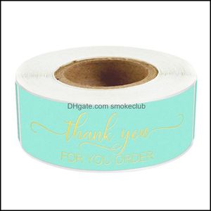 Tapes Supplies Office School & Industrial 120Pcs Roll Thank You Adhesive Stickers Label For Baking Gift Box Business Envelope Party Package