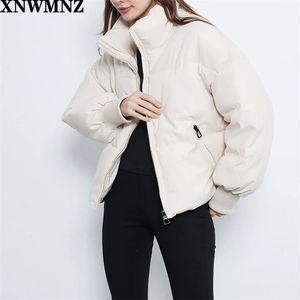 Women Solid Khaki black Oversize Parkas Thick Winter Zipper Pockets Female Warm Elegant Coat Jacket High quality 210520