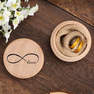 Wholesale antique jewelry box for sale - Group buy Party Decoration Forest Theme Wedding Wooden Ring Box Love Forever Chic Pattern Jewelry Boxes Antique Storing Rustic Friend Gift