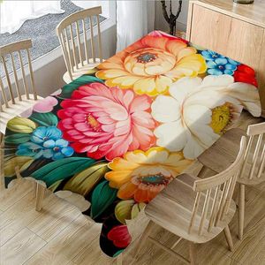 Wholesale floral tablecloths for sale - Group buy Table Cloth Colourful Art Floral Tablecloth Linen Flowers Plant Home Kitchens El Decoration Dust Proof Dining Cover