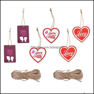 Party Favor Event & Supplies Festive Home Garden 3 Bags 150Pcs Hanging Gift Labels Valentines Day Tags Heart Bookmarks #Q4 Drop Delivery 202