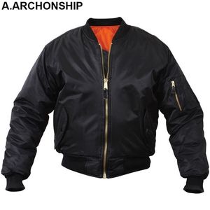 MA1 Uomini Inverno Caldo Militare Airborne Volo Bomber Tattico Army Air Force Fly Pilot Moto Giù Cappotto 211126