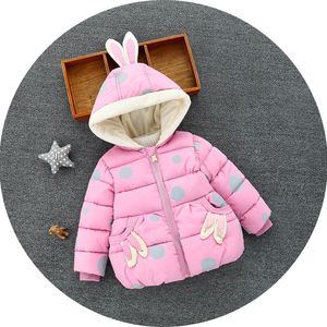 Ubrania dziewczynki jesienne zima kurtka dla dzieci niemowlęta dziewczęta kurtki z kapturem płaszcz maluch ubranie ciepła odzież wierzchnia 0-3 lata