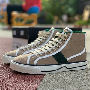 1977 High Top Sneaker Italy Green Red Stripe Luxurys Shoes 77 Brodery Print Canvas Ace Vintage Designer Sneakers Tennis Casual Shoe