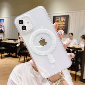Phone cases For iPhone 14 13 12 11 Pro Max Xs XR X SE 7 8 plus Clear PC back soft TPU bumper Magsafe case