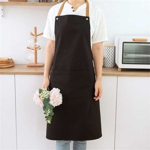 エプロンの家庭用キッチン日本の防水と耐油性注文の作業服フローリスト女性大人のための韓国のファッションガウン211222