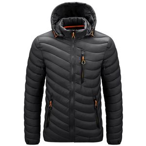 Ultralight Men'S Down Brand Clothes Casual Warm Hooded Collar Coats Autumn Black Winter Jackets PARKAS Men's Windbreakers 211110