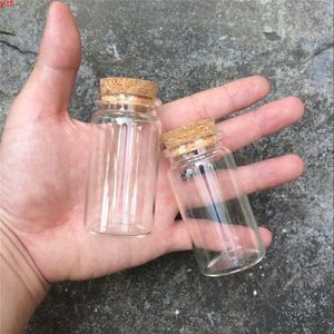 37 * 70 * 27mm 50ml garrafas de vidro com cortiça transparente vazio frascos frascos 50 pçs / lote atacado bom qty