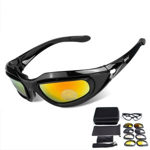 Desert 4 Lenses Army Goggles Outdoor UV Protect Sports Hunting Sunglasses Unisex Hiking Tactical Glasses